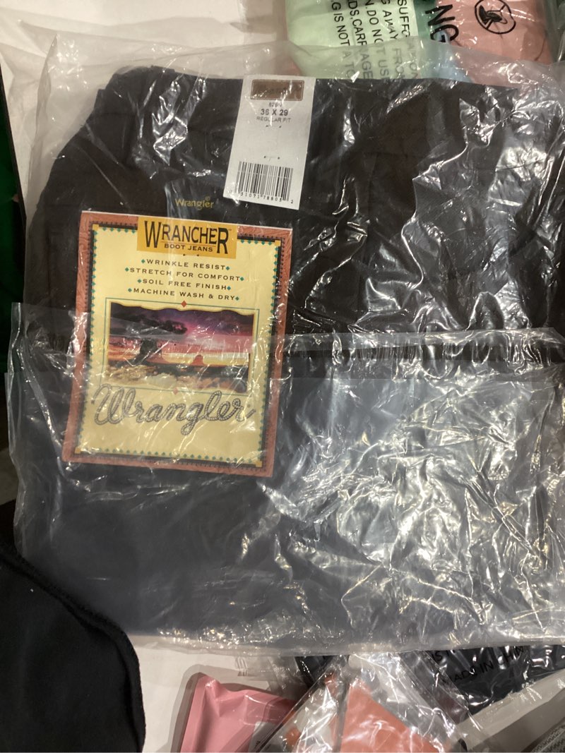 Condition photo showing New/Like New for Wrangler Men's Wrancher Dress Jean 36W x 29L Brown