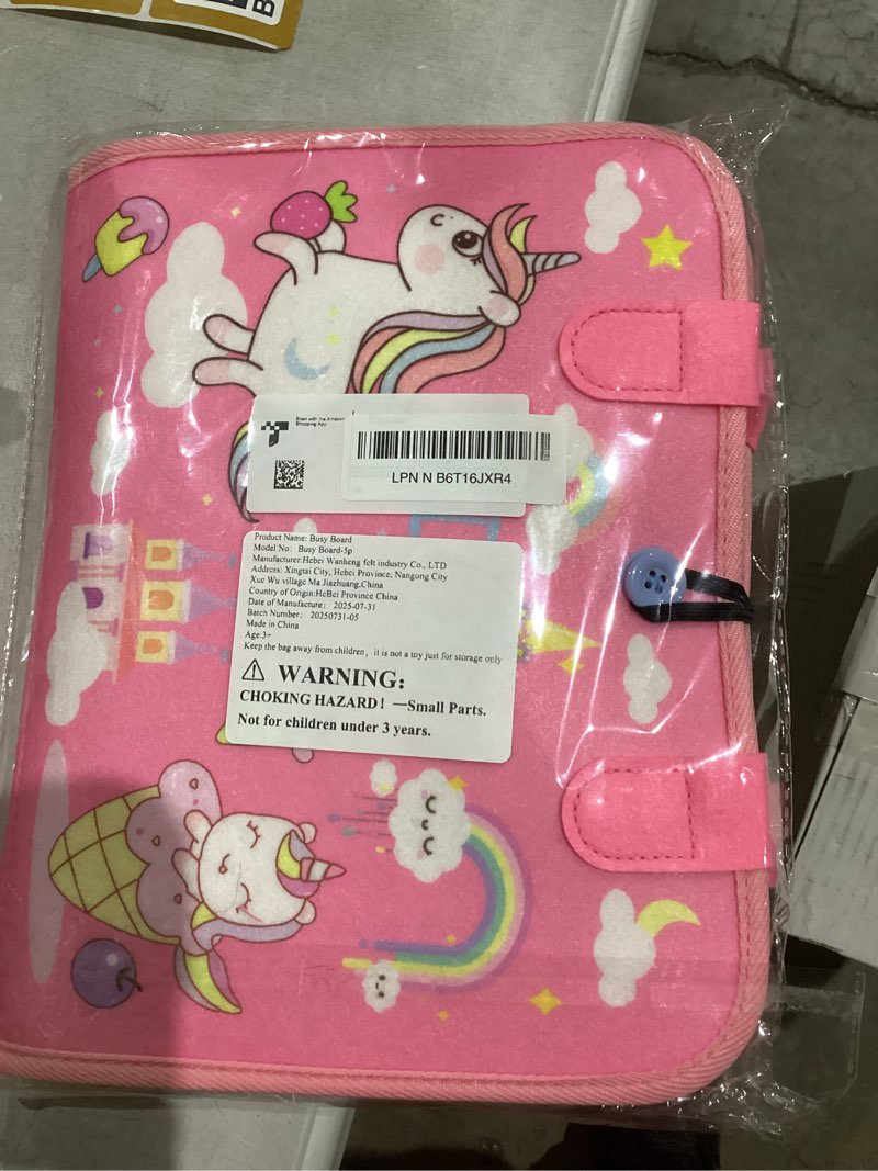 Condition photo showing New/Like New for Exorany Busy Board Montessori Toys for Toddler Girls & Boys Birthday Gifts, Sensory Toys for Toddlers, Educational Travel Toy, Preschool Activities for Learning Fine Motor Skills Pink/P4