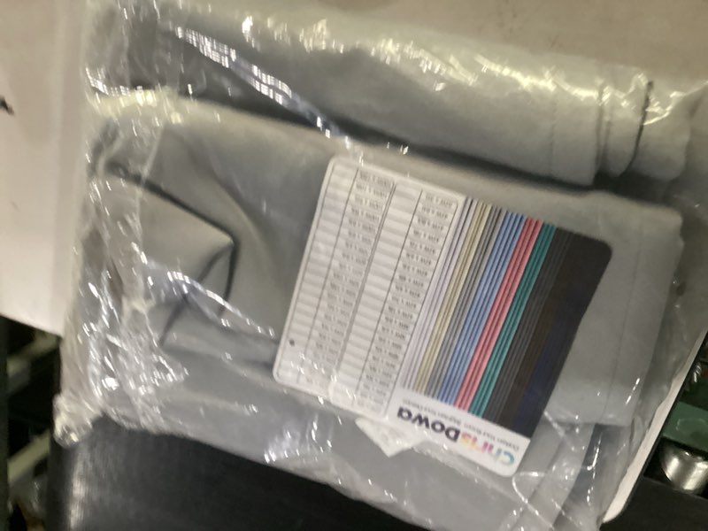 Condition photo showing Good Condition for chrisdowa 100% blackout curtains for bedroom 72 inches long 2 panels set | 2 thick layers, thermal insulated, grommet, window treatment, living room drapes with black liner, light grey, 52 x 72 inch 52"w x 72"l (pack of 2) light grey