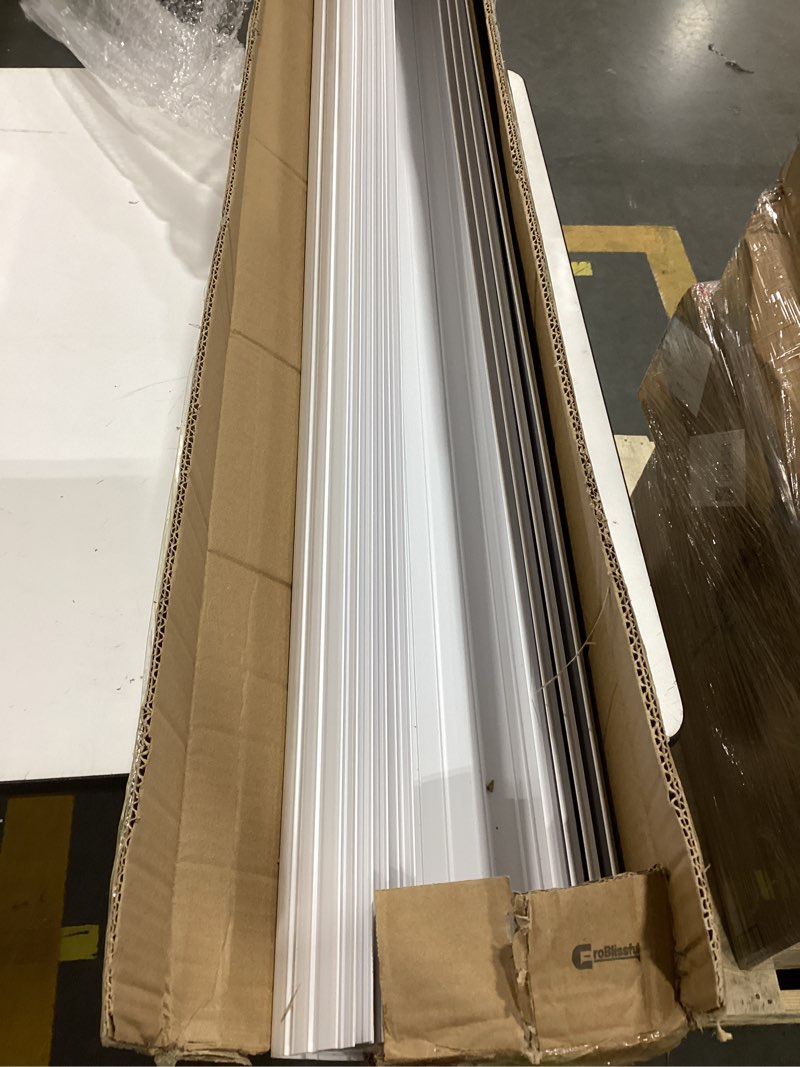 Condition photo showing As Is for croblissful 2 set 6 x 6 x 48" post sleeve vinyl post wrap (actual 5.5 x 5.5") weatherproof outdoor white porch column wraps for lasting easy installation on patio fence mailboxl(grooved design) 6 x 6 x 48" grooved design 2