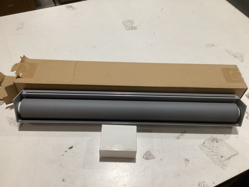 Condition photo showing Good Condition for ChrisDowa Cordless Blackout Roller Shades for Windows, Striped Free-Stop Window Blinds with Privacy, Thermal Insulated Window Shades for Home, Office and Door. Grey, 20" W x 72" H 20"W x 72"H Grey