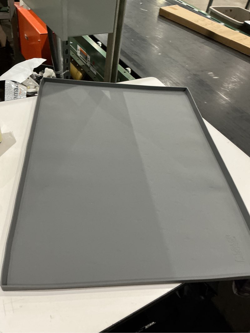 Condition photo showing Good Condition for grill cover, silicone cuttable bbq grill mat protective bbq cover grill cover for blackstone griddle top ( gray)