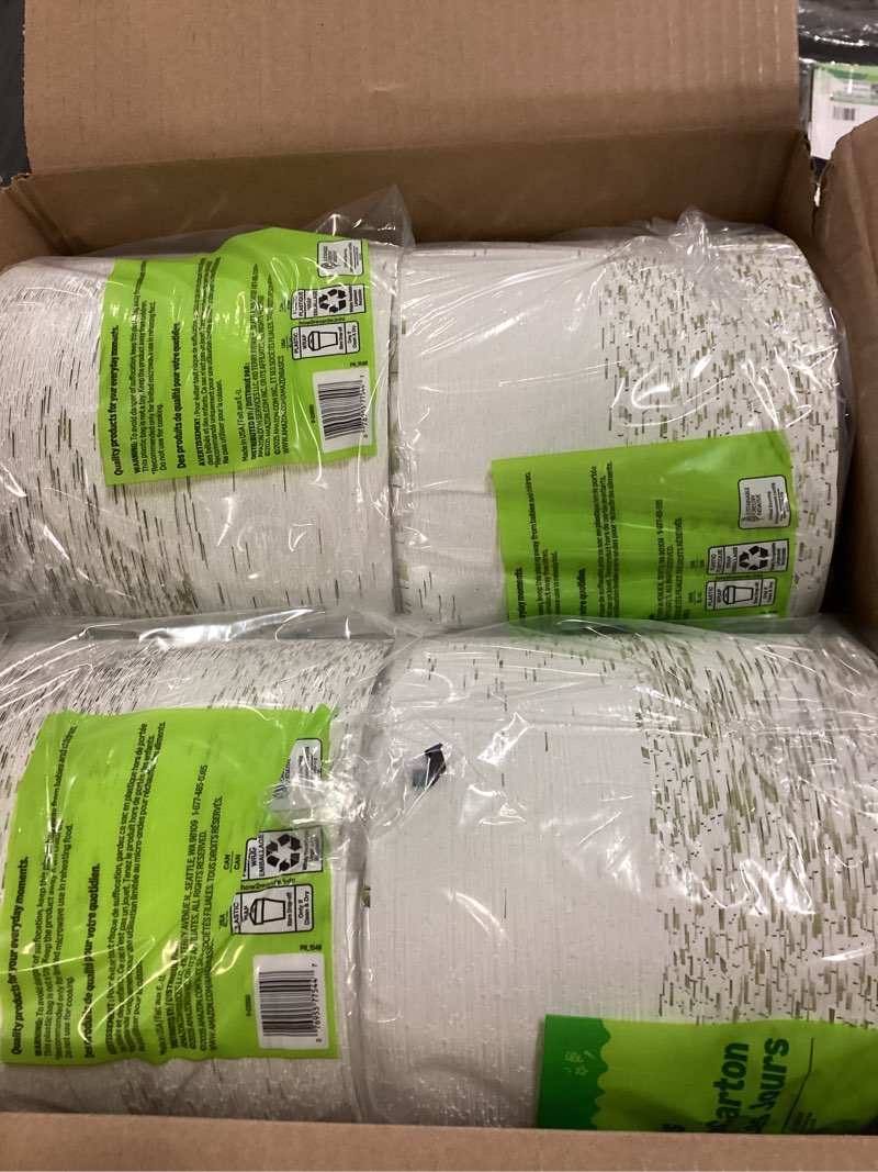 Condition photo showing New/Like New for amazon basics everyday paper plates, 8.62 inch, disposable, 200 count, packaging may vary 4pack