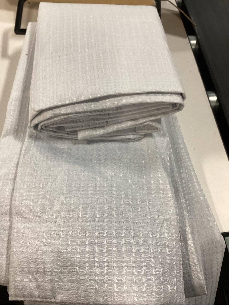 Condition photo showing Good Condition for sun zero vance 2-piece magnetic closure 100% blackout back tab curtain panel pair  37 x63   white