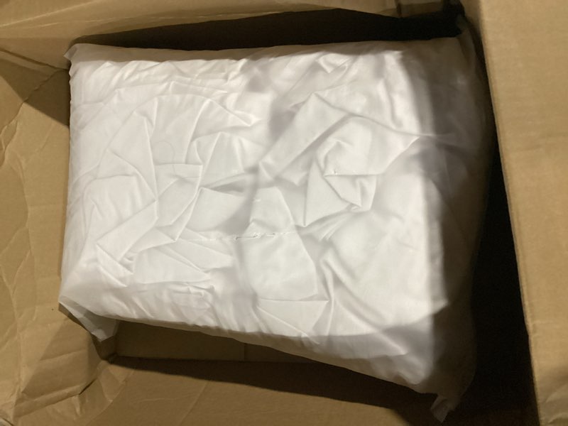 Condition photo showing Good Condition for Litanika White King Pinch Pleat Duvet Cover, 3 Pieces Pintuck Cover Soft Microfiber Bedding Set with Zipper Closure & Corner Ties(104x90Inch-1 Duvet Cover, 2 Pillowcases) 01 - White King