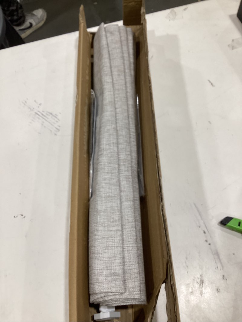 Condition photo showing item condition for LazBlinds No Tools No Drill Cordless Roman Shades for Windows, Blackout Thermal Insulated UV Blocking Window Blinds, Room Darkening Fabric Blinds for Indoor Windows, 20'' W x 64'' H, Grey Blackout - Grey 20" W x 64" H