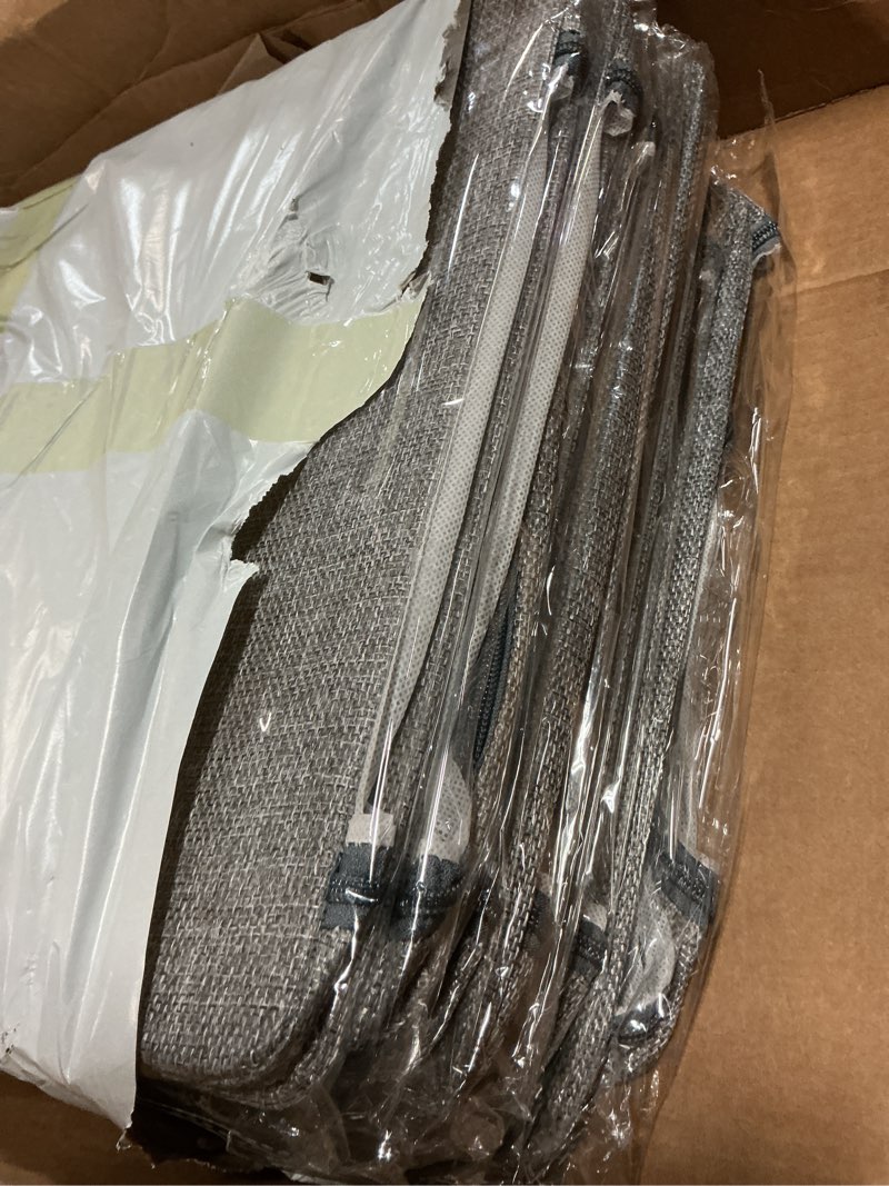 Condition photo showing Good Condition for 8 Pack Clothes Storage Bins with Metal Frame Foldable Clothing Storage Bins with Lids 49L Stackable Storage Box for Closet Fabric Organizer with Clear Window for Sweaters T-Shirts Bedding,Light Grey