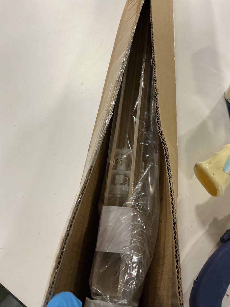 Condition photo showing New/Like New for 100% Privacy L-Shaped Blades Mini Blinds for Indoor Windows 1" Vinyl Cordless Window Blinds for Home, 37" W × 48" H - Beige Beige 37" W × 48" H