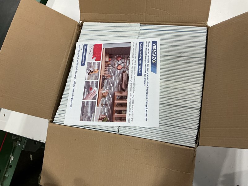 Condition photo showing New/Like New for 160-pack peel and stick backsplash soft blue subway tile stickers, upgraded durable 3" x 6" pvc stick on wall tile for kitchen, bathroom, fireplace 160 blue