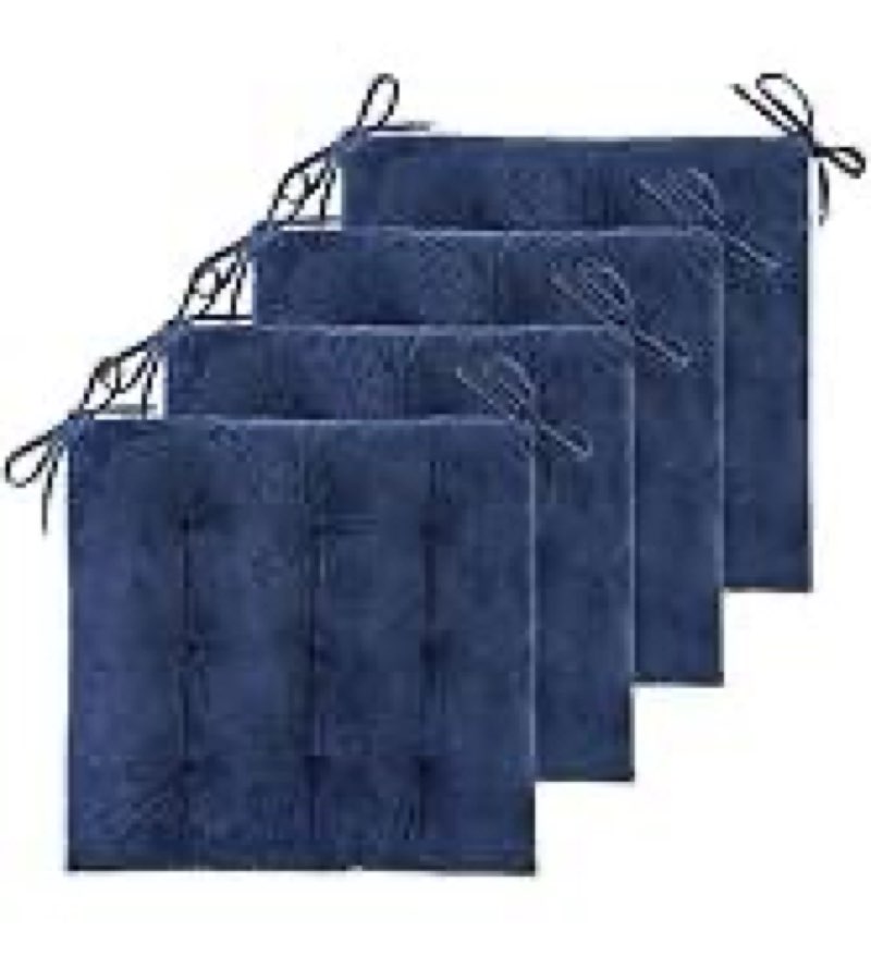 FlyGulls Non Slip Chair Cushions for Dining Chairs Set of 4 Kitchen Chair Cushions 18"x18"x3" Turfte