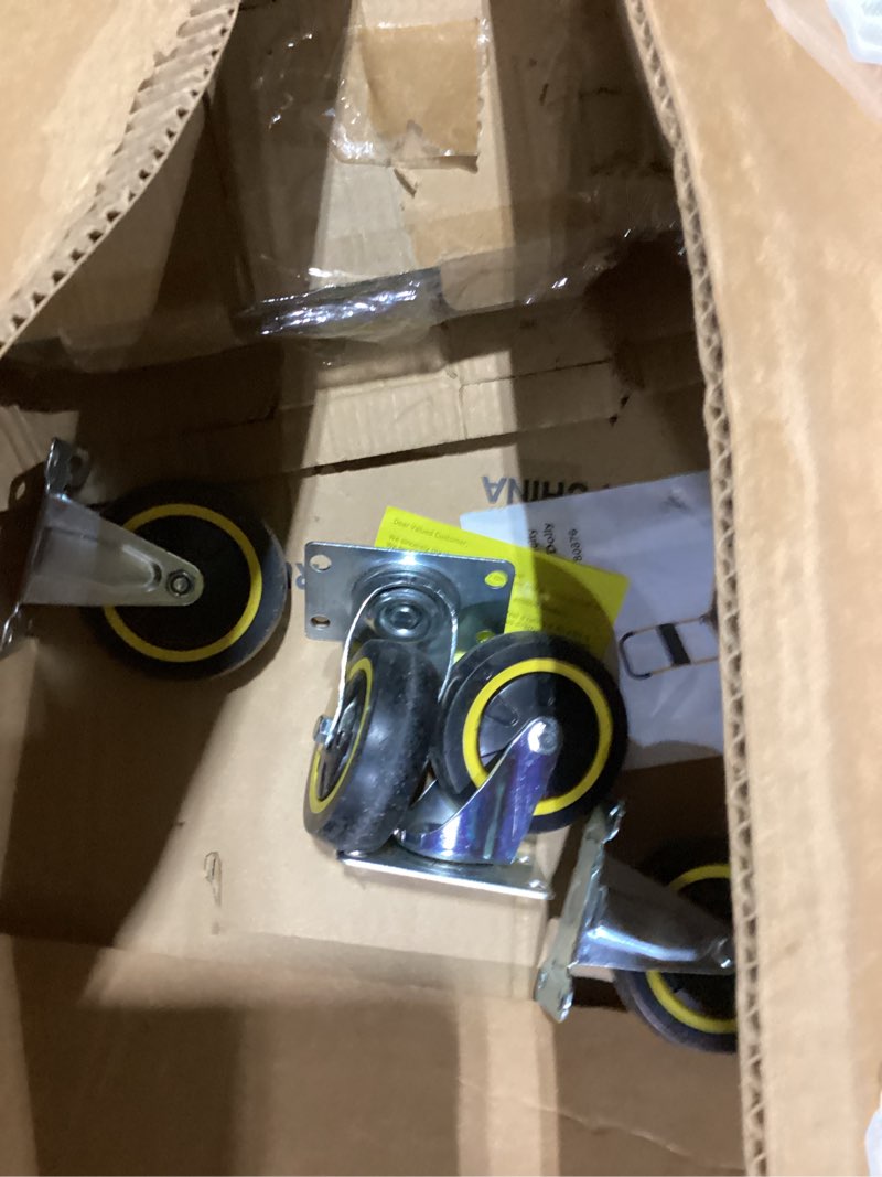 Condition photo showing New/Like New for MaxWorks 80876 Foldable Platform Truck Push Dolly – 330 lb Capacity, Black & Yellow Heavy-Duty Fold-Down Handle Utility Cart for Home, Garage, Warehouse & Workshop