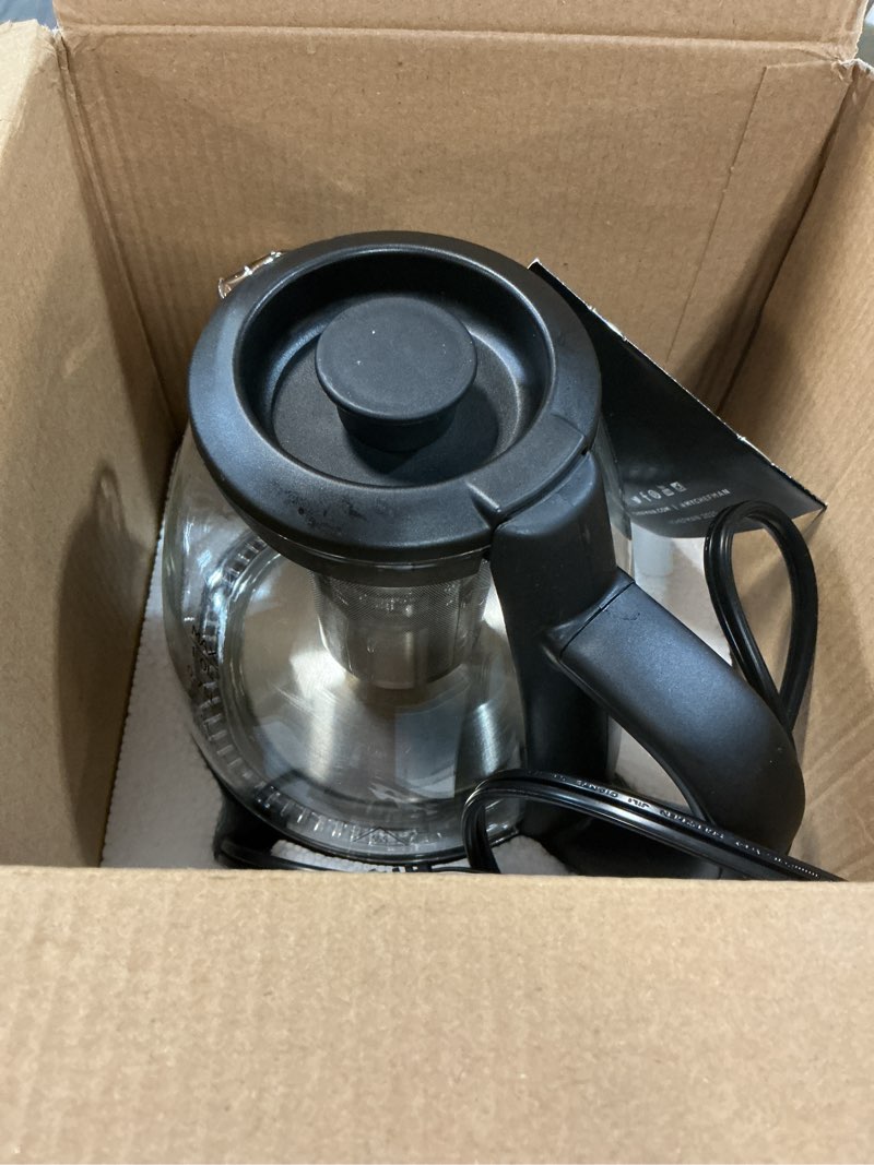 Condition photo showing Good Condition for chefman electric kettle with tea infuser, compact 1l (4 cups), 1500w, removable lid for easy cleaning, boil-dry protection, stainless steel filter, bpa free, auto shut off, small electric tea kettle 1 liter black