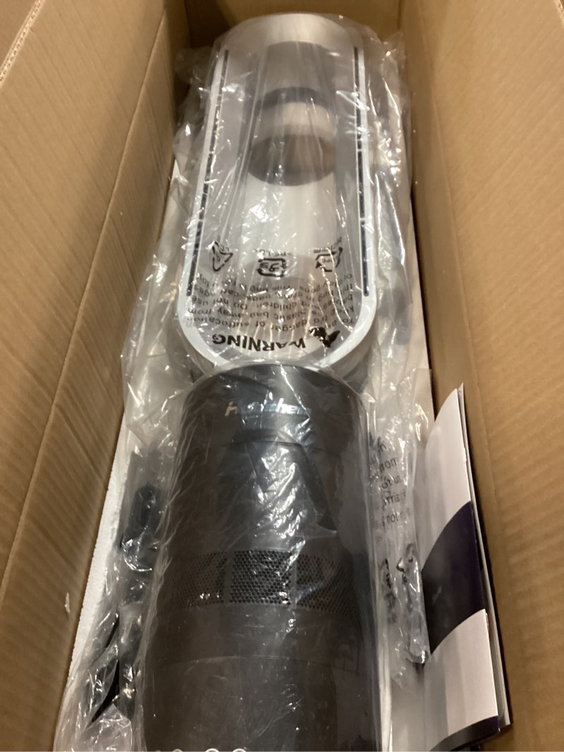 Condition photo showing Good Condition for Dual-Tech Bladeless Tower Fan, Ultra-Quiet DC Motor, 2-in-1 Cooling, Heating | UL Listed PTC Ceramic Fast Heat, Auto Shutoff, Sturdy Base, Cooler and Heater Floor Fan Combo for Indoor Use, Large Room