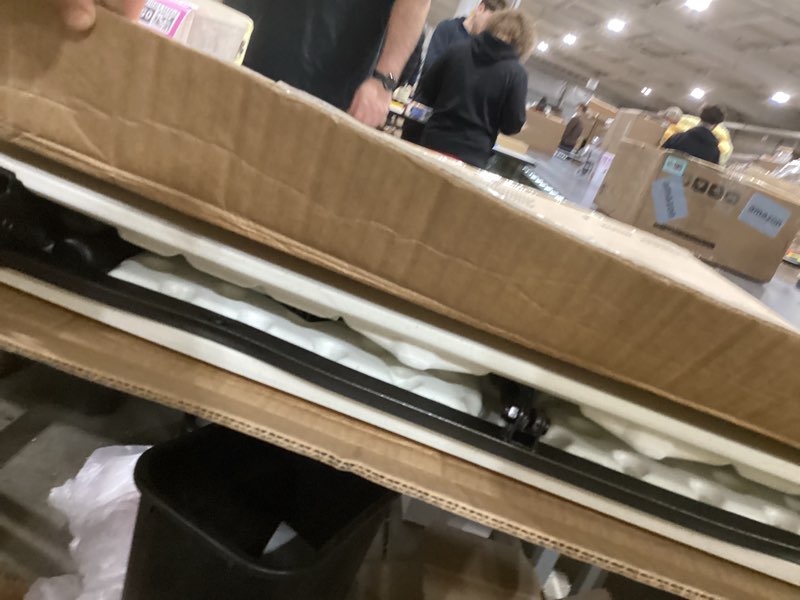 Condition photo showing As Is for Cosco 6ft Fold-in-Half Blow Molded Folding Table, Indoor/Outdoor, Comfort Handle, Lightweight Plastic Construction - White