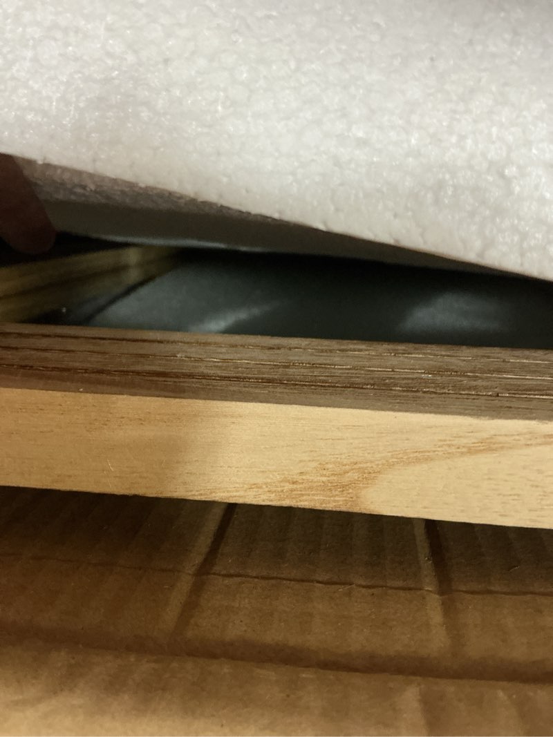 Condition photo showing New/Like New for AAZZKANG Black Framed Wall Mirror Large Barn Door Style Wood Mirrors Rectangle Decorative for Bathroom Bedroom Living Room Entryway Home Decor 20\"x16\" 20\"L x 16\"W Black (color may vary ours is natural)