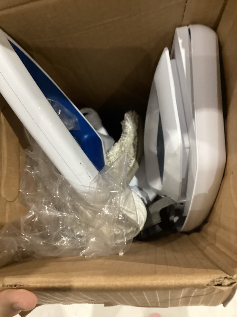Condition photo showing As Is for bissell power fresh steam mop with natural sanitization, floor steamer, tile cleaner, and hard wood floor cleaner with flip-down easy scrubber, 1940a powerfresh steam mop