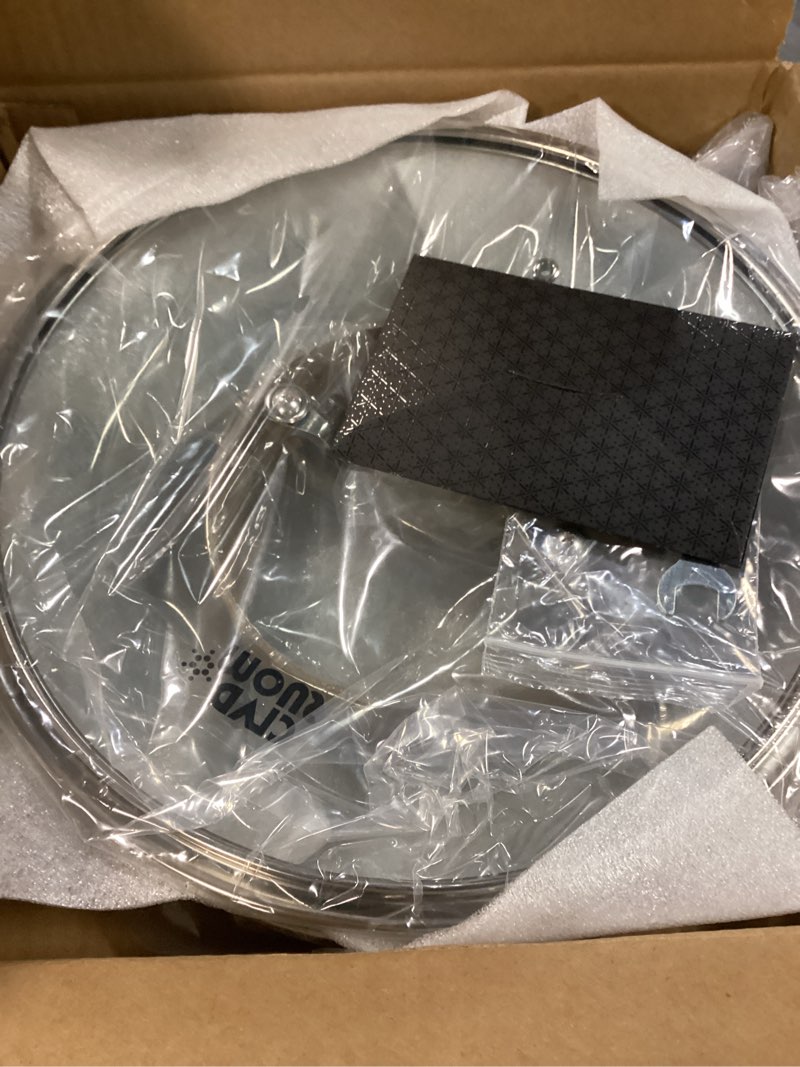 Condition photo showing Good Condition for non stick frying pan, 12-inch with lid, hybrid frying pan nonstick upgrade, stainless steel skillet, dishwasher & oven-safe, induction compatible cooking pan, pfoa free cookware