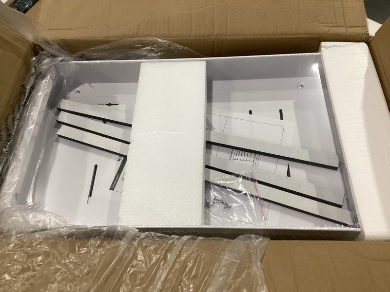 Condition photo showing New/Like New for Kitstorack Pull out Cabinet Organizer, Expandable(12"-20") Heavy Duty Slide out Drawers Fixed with Adhesive Nano Film for Pots, Roll out Shelf Storage for Kitchen Base Cabinet Organization(White) White 21"D×12"-20"W(1 Pack)