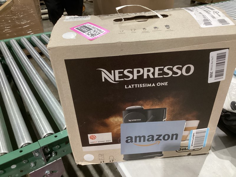 Condition photo showing Good Condition for Nespresso Lattissima One Original Espresso Machine with Milk Frother by De'Longhi, Silky White Machine with Latte Crema Silky White