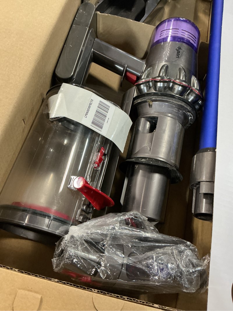 Condition photo showing As Is for dyson gen5detect cordless vacuum, 280aw, 3 power modes, up to 70 minutes,² illumination reveals dust, hepa filtration, all floor types
