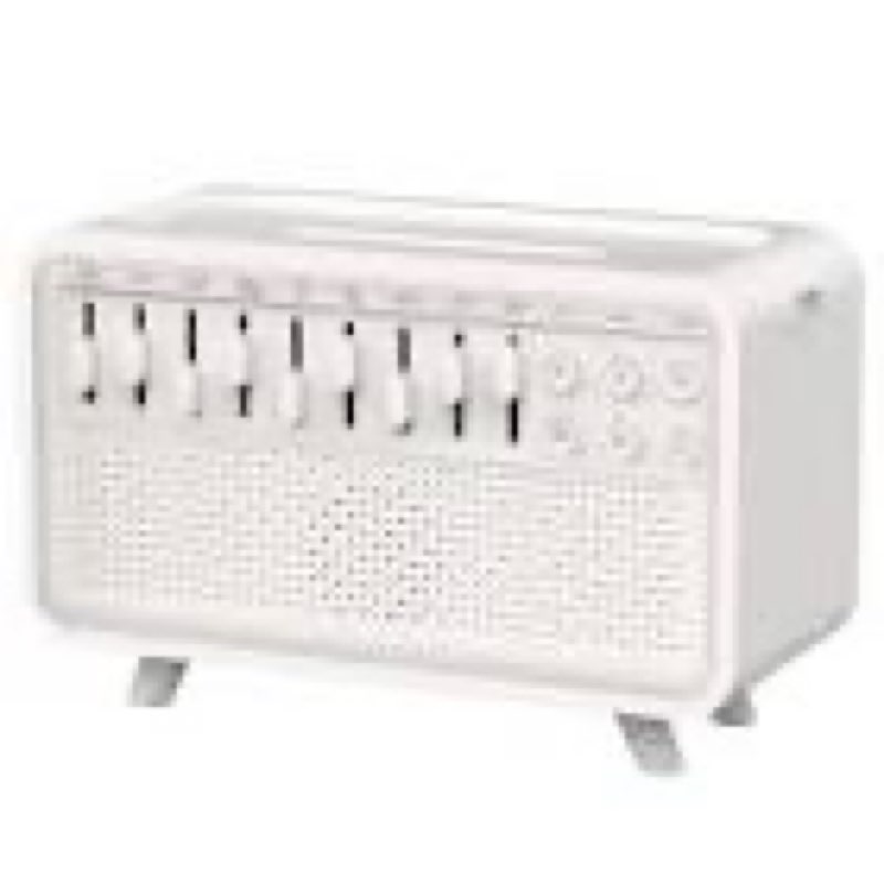 4-in-1 white noise sleep sound machine with humidifier, diffuser, bluetooth speaker & night light, 8