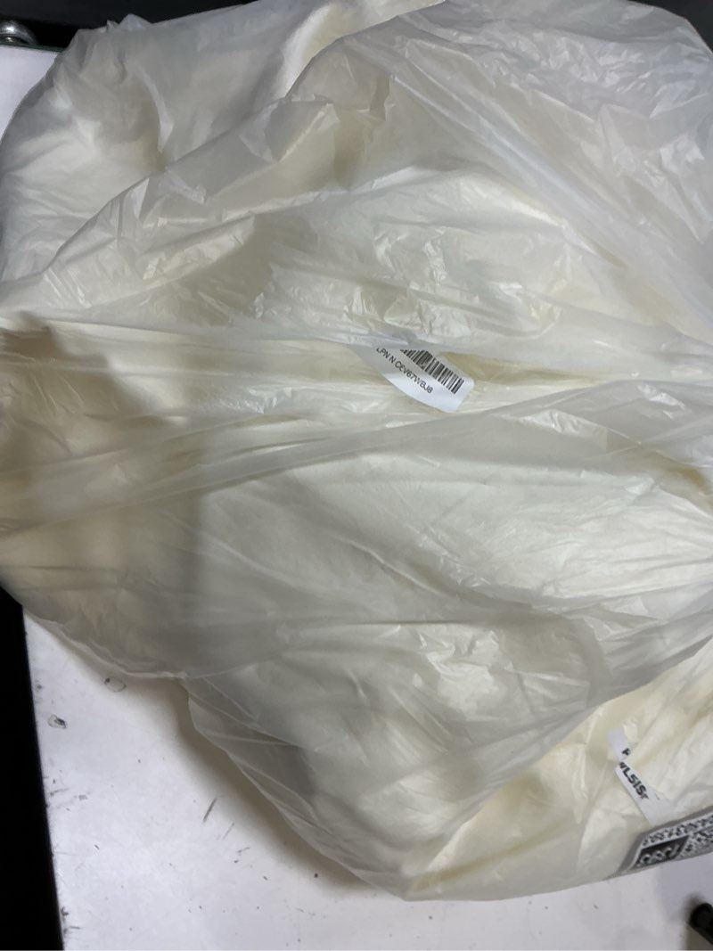 Condition photo showing As Is for fitable elegant rectangle table clothes, 6 pack - 90 x 132 inch, ivory - reusable and washable tablecloths, polyester fabric table covers for wedding, party, banquet, formal events ivory 90x132 in, 6 pack