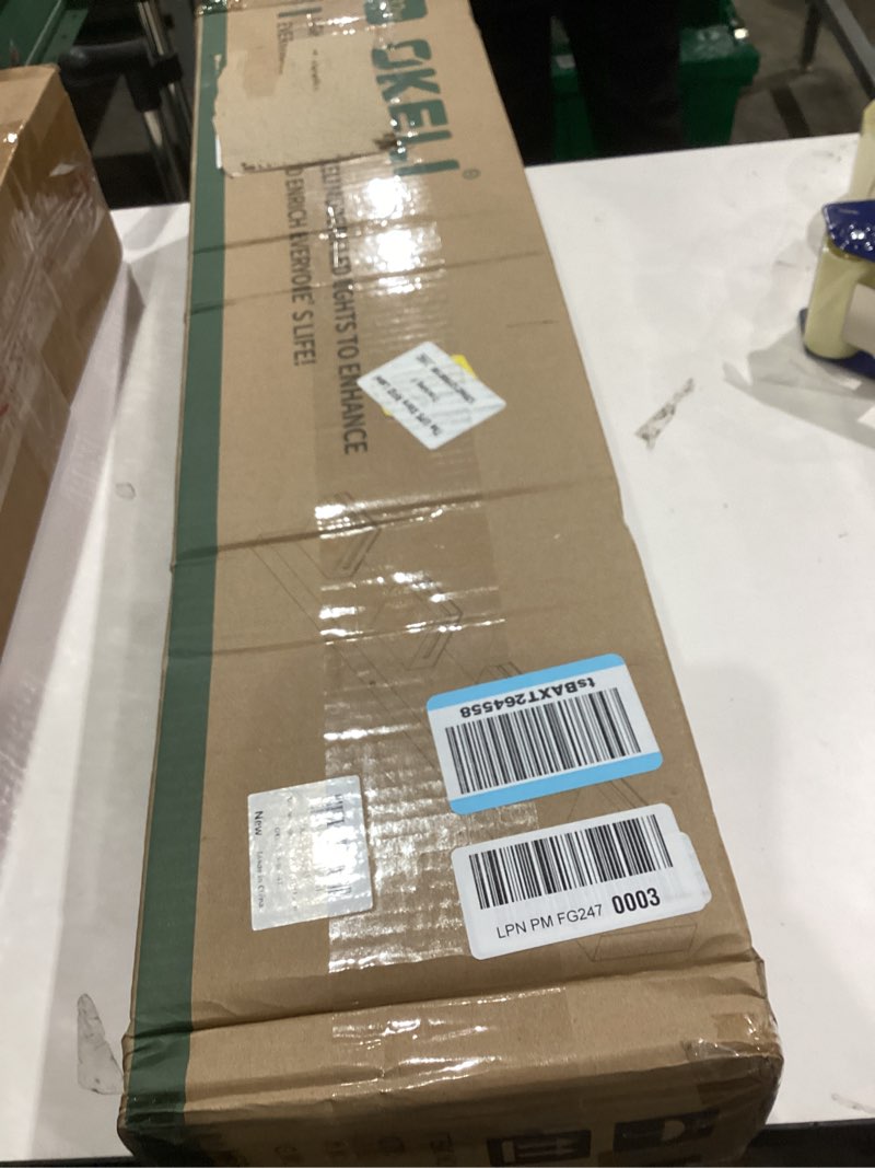 Condition photo showing Good Condition for OKELI 4 Lights Bathroom Vanity Light Fixtures Brushed Nickel LED Dimmable Vanity Light Over Mirror Modern Wall Mounted Lighting Fixture, 350° Rotatable Lamp Head 32W Cold White 6000K ETL Listed Brushed Nickel - Dimmable 4-Light, 30 Inch