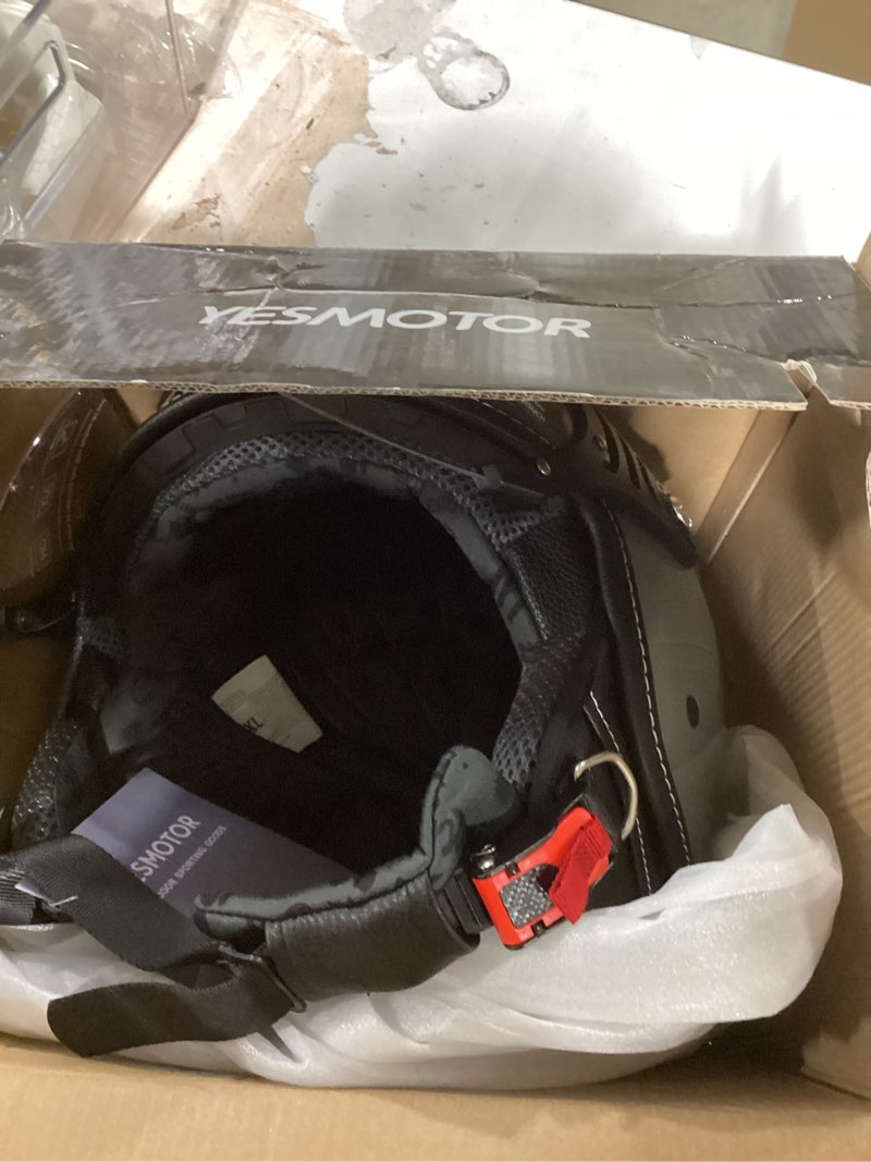 Condition photo showing New/Like New for 3/4 Motorcycle Helmets Retro Open Face Vespa Scooters Helmet with Clear Visor for Men and Women- DOT Approved Gray XX-Large