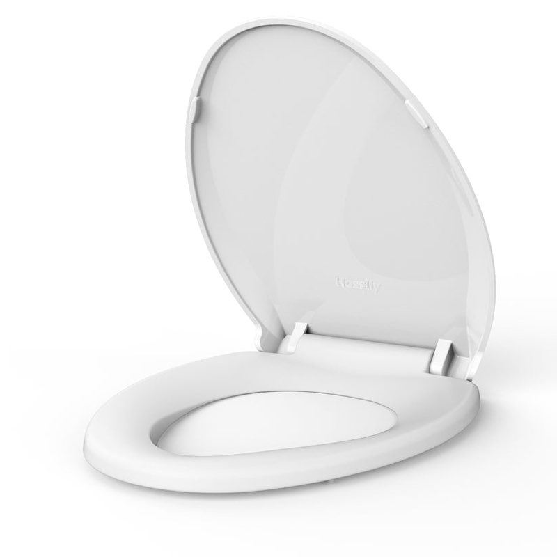 garvee toilet seat, elongated toilet seat with slow soft close, durable toilet seat elongated, never loosens, easy clean and install, white toilet seat fit for elongated toilets