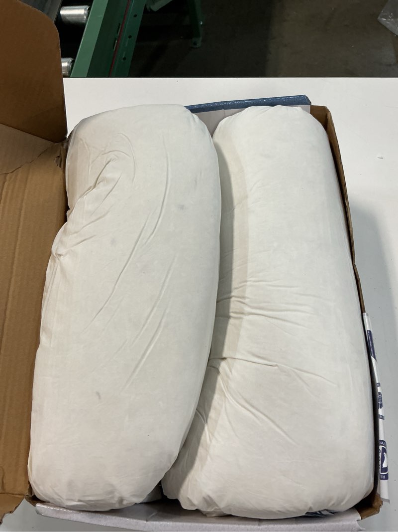 Condition photo showing Good Condition for canadian luxury goose down pillow king size - 1050 fill power, 100% cotton with teflon shell- ultra comfort sleep pillows - bed pillows for back, stomach, side sleeper(white,king(pack of 2)) white king(pack of 2)