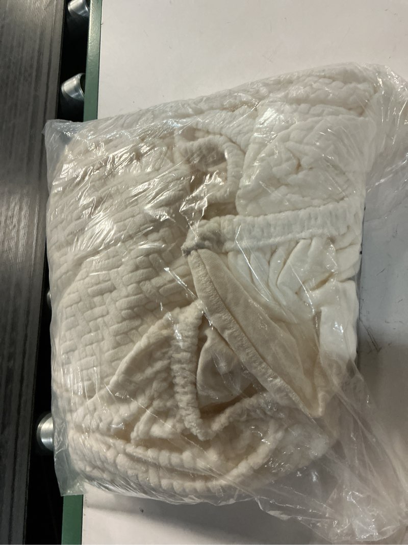 Condition photo showing As Is for sofa covers couch covers for sofa pet friendly couch cushion covers universal sofa covers washable stretch slipcovers for sectional sofa (texture ivory white,chaise cover) texture ivory white chaise cover
