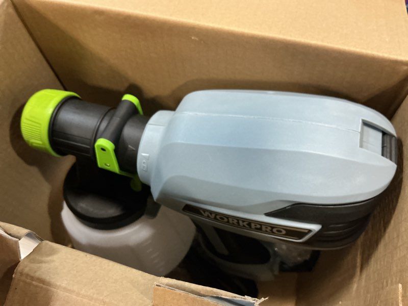 Condition photo showing Good Condition for workpro plus electric paint sprayer, 14 gph, 120v, model 2234, lightweight hvlp spray gun for indoor & outdoor use, new