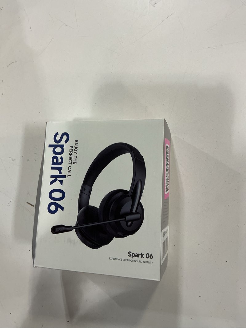 Condition photo showing New/Like New for Wireless Headset with Mic for Work with AI Noise Cancelling Mic for Clear Calls, Bluetooth V5.3 Headphones with Microphone to USB A/C Dongle & Mic Mute for Computer Laptop PC iPhone (Black)