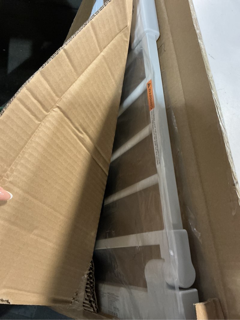 Condition photo showing Good Condition for BABELIO Baby Gate for Doorways and Stairs, 26-31" Pet Gate with Wide Walk Thru Door and Lock Indicator, No Drill Pressure Mounted Safety Gate with Double Lock and Self-Closing, White White 26-31"W, 30"H