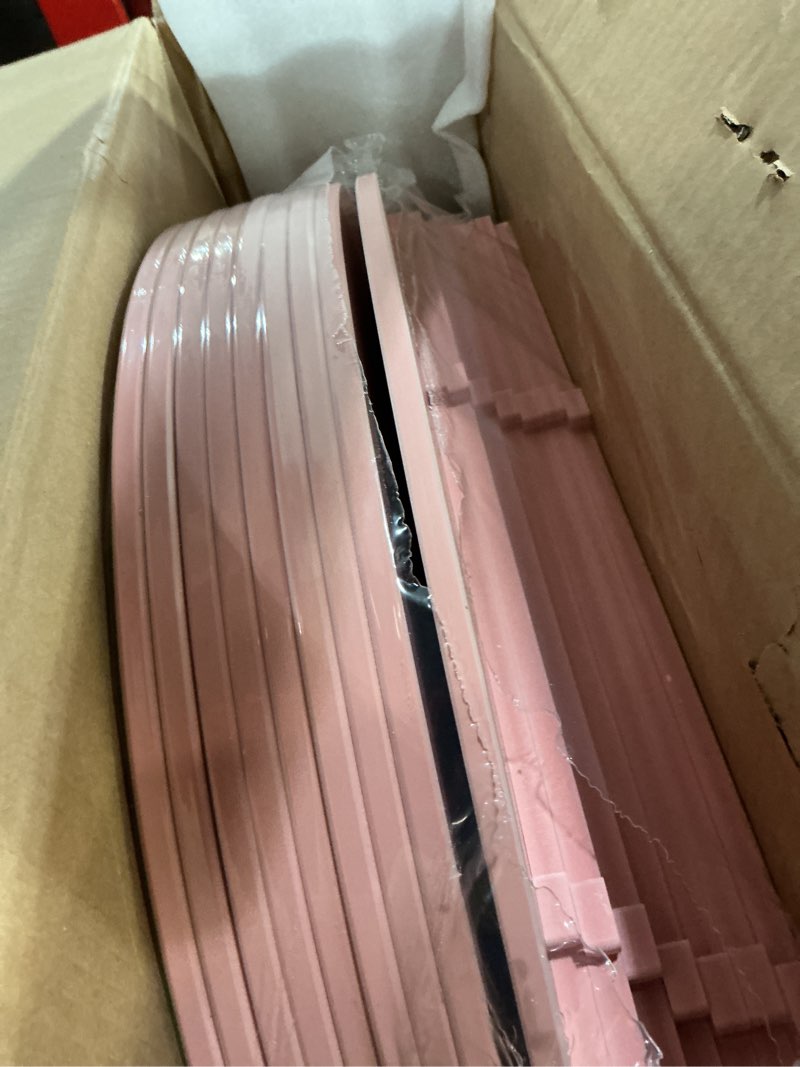 Condition photo showing New/Like New for SpaceAid 7 Tier Rotating Shoe Rack Tower, Spinning Shoe Display Lazy Susan, Revolving 360 Shoe Rack Storage Round Carousel, Vertical Handbag Rotate Shoes Closet Organization (7-Tier Pink) 7 Tier (23.2"W x 63"H) Pink