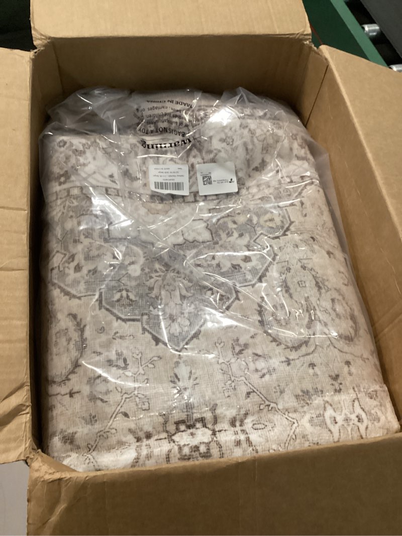 Condition photo showing New/Like New for Hallway Washable Runner Rug - 3x20 Kitchen Rugs Entryway Rug Long Runner Vintage Soft Floor Mat Non Slip Indoor Farmhouse Carpet for Bathroom Living Room Bedroom (3 X 20, Beige) 3' x 20' (Rectangular) Beige
