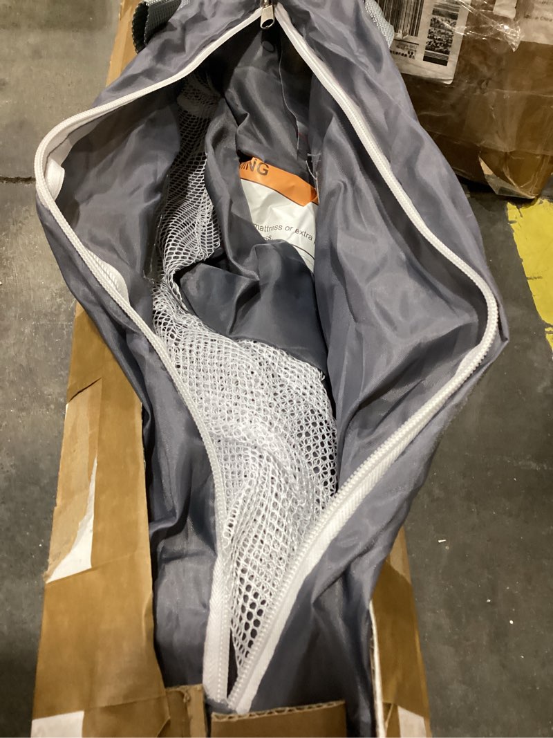 Condition photo showing As Is for small playpen for babies and toddlers, 36"x36", soft breathable mesh, anti-slip base, mini baby play yard with pull-up ring regular 36"×36" dark grey