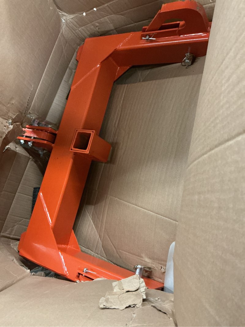 Condition photo showing As Is for YITAMOTOR 3 Point Quick Hitch, 3000lbs 3-Pt Trailer Hitch Attachments with 2" Receiver Adaptation to Category 1 Tractor with 5 Level Adjustable Bolt