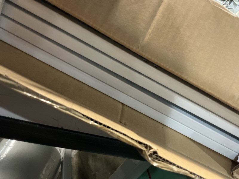Condition photo showing Good Condition for vantas folding no-assembly metal pet gate 80" wide, 24" extra tall dog gate with door walk through, freestanding accordion puppy gate dog door for indoor & outdoor, with 2pcs support - white ?4-panel with door?20w*24h white