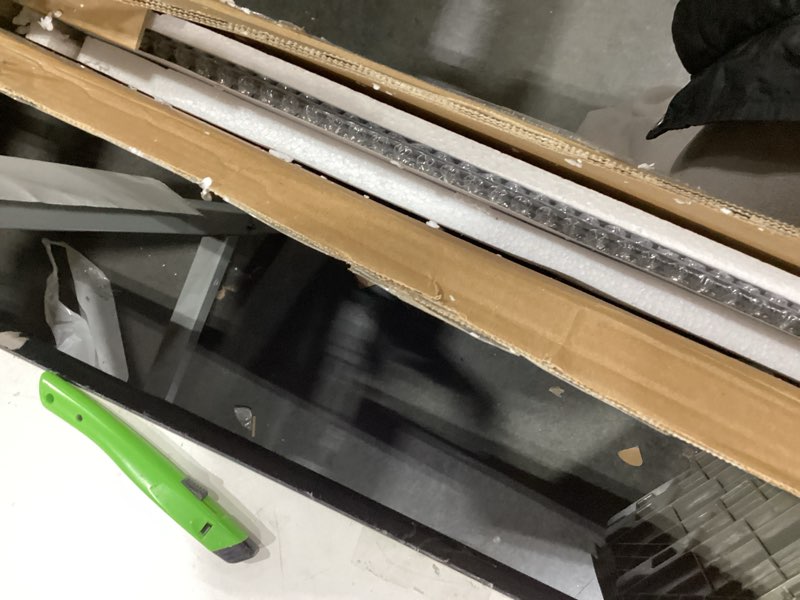 Condition photo showing New/Like New for Audio-Visual Direct Magnetic Black Calendar Glass Dry-Erase Board Set - 3' x 2' - for Wall - Monthly Planner 3' x 2' Calendar Black