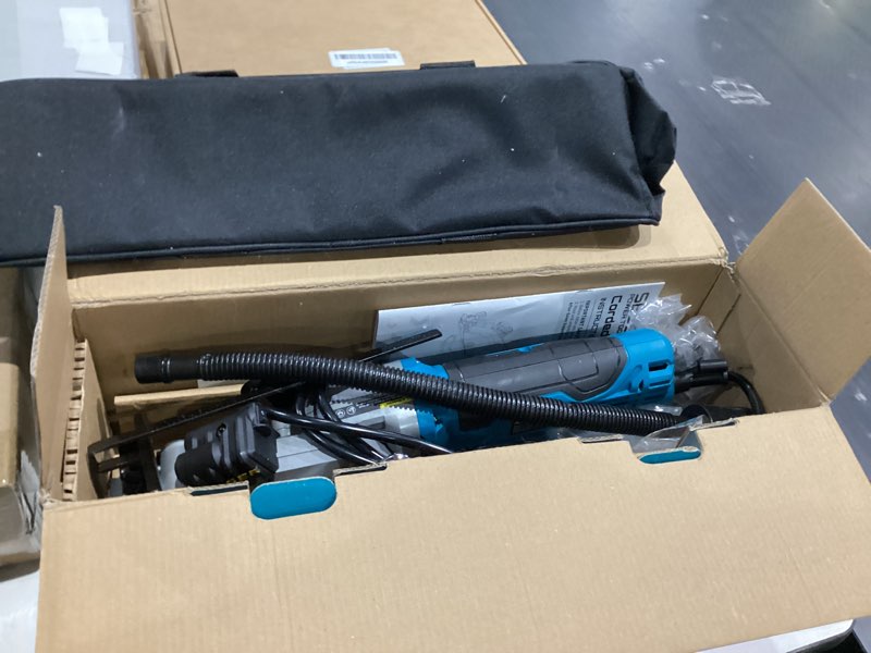 Condition photo showing As Is for Seesii Mini Circular Saw with Laser Guide,4.8A 4000 RPM Compact Corded Circular Saw with Rip Guide,3 Blades (4-1/2") for Wood,Soft Metal,Tile,Plastic Cutting,Max Cut Depth 1-11/16"(90°),1-1/8" (45°) 4-1/2" corded