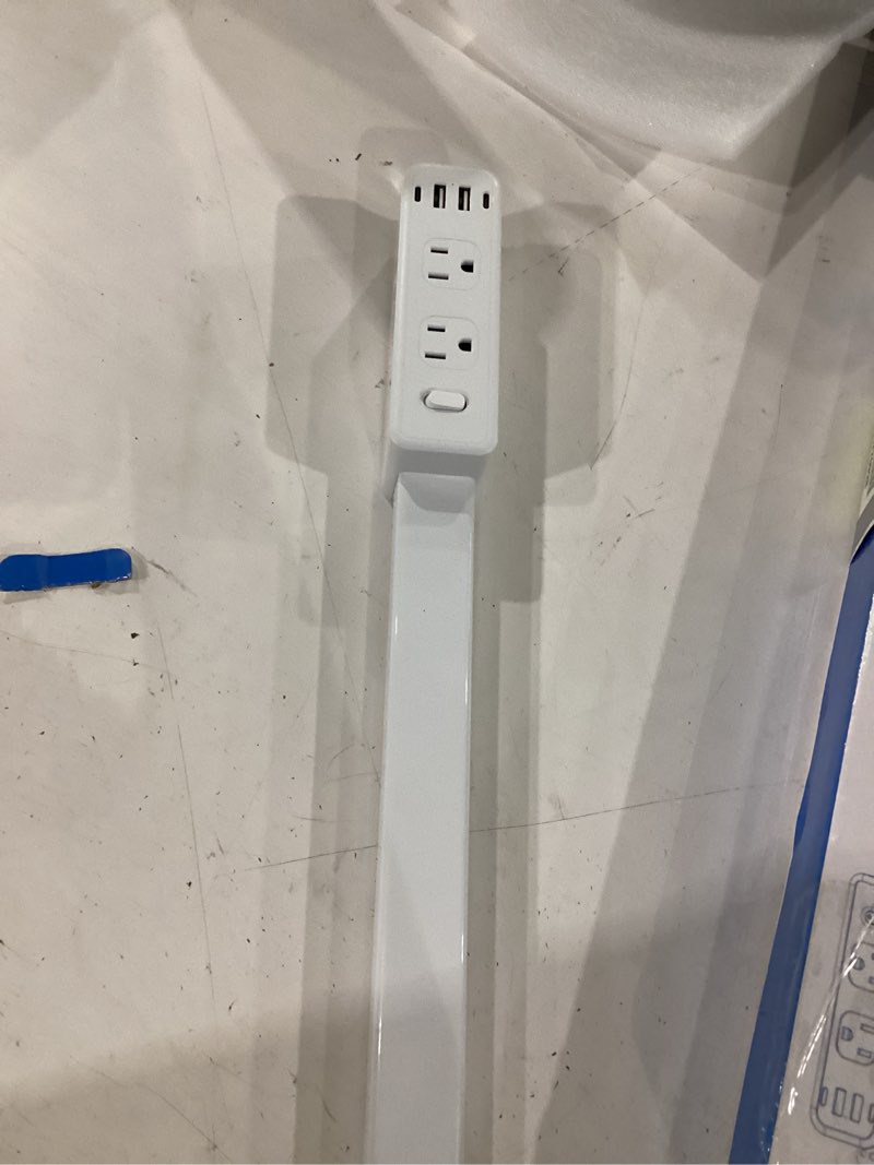 Condition photo showing Good Condition for outlet extender stick, power strip with 6 outlets & 4 usb ports, extends 22"-34", rotates 180°(90° per side), home dorm essential for nightstand, couch and desk 3 ft 6ac+4usb