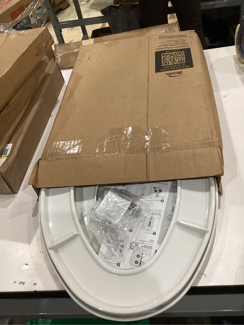 Condition photo showing Good Condition for little2big toilet seat with built-in toddler potty training seat, slow close, easy to install, made in usa, elongated, white