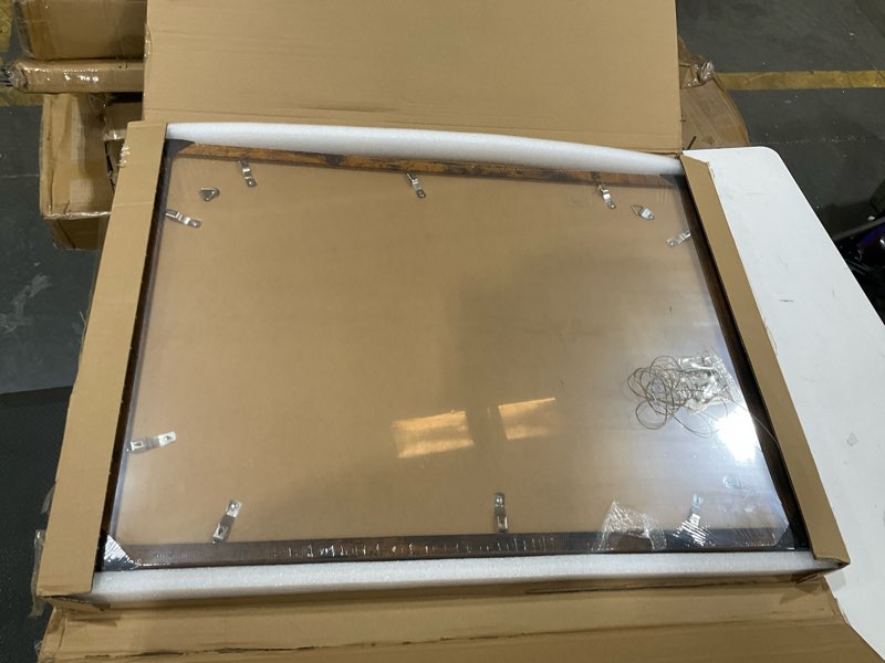 Condition photo showing New/Like New for irahmen 20x28 poster frame with 16x24 mat - plexiglass wooden picture frames for photo wall gallery mounting (dark brown, set of 2) dark brown 20x28