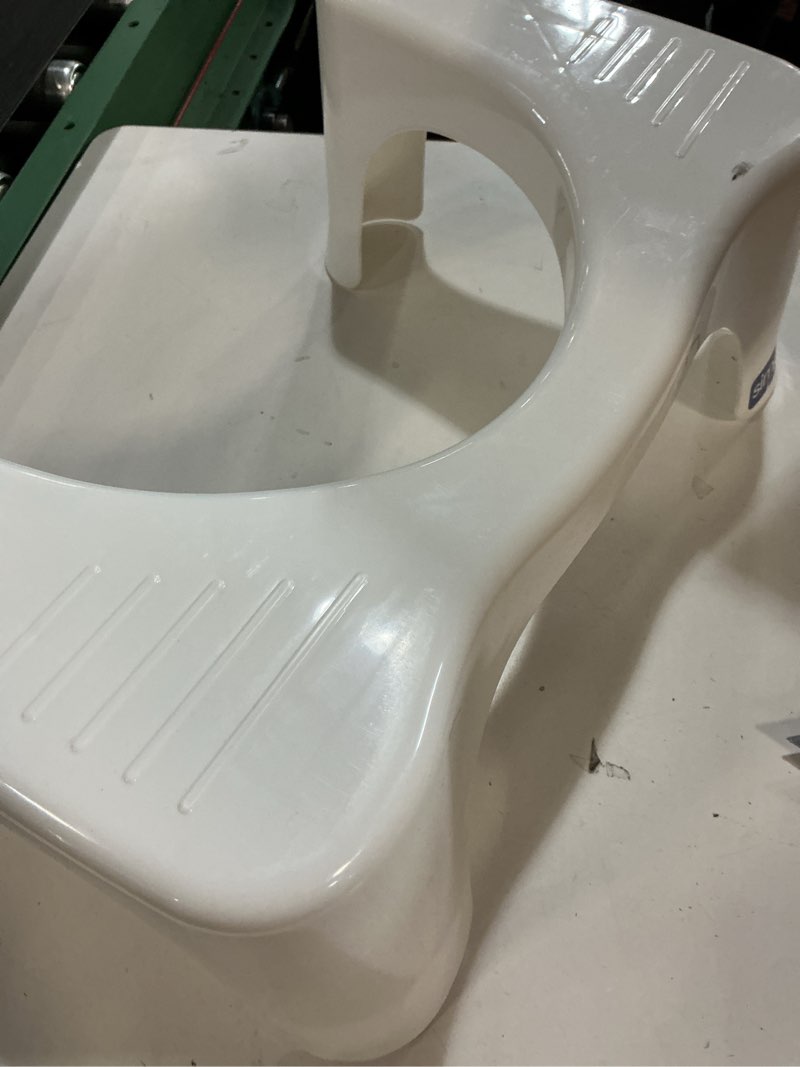 Condition photo showing Good Condition for squatty potty simple curve bathroom toilet stool 7" white