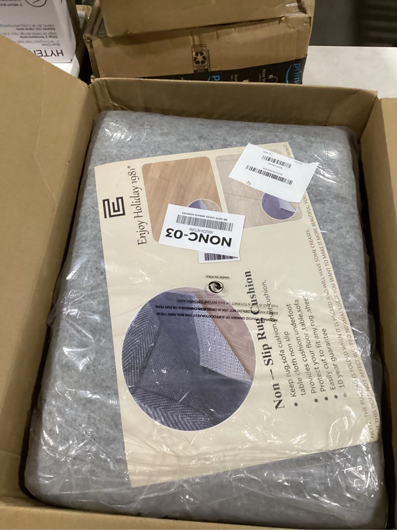 Condition photo showing New/Like New for Non Slip Rug Pad Grippers - 10x14 Ft, 1/8" Thick, (Felt + Rubber) Double Layers Area Carpet Mat Tap, Provides Protection and Cushioning for Hardwood or Tile Floors 10'X14' Felt + Rubber- 1/8" Thick