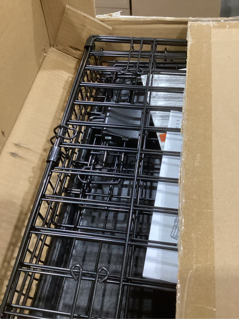 Condition photo showing New/Like New for amazon basics durable, foldable metal wire dog crate with tray, single door, 18 x 12.4 x 15 in, black 18.0"l x 12.4"w x 15.0"h single door no divider
