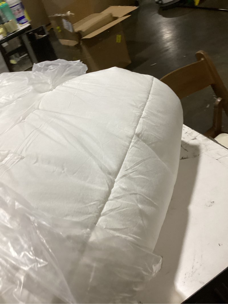 Condition photo showing As Is for your moon 100% organic wool mattress topper twin size, 800gsm natural wool filling, thick pillow top mattress pad, back pain relief bed topper with cotton cover, 16" deep pocket, 39"x75" (gray) gray twin