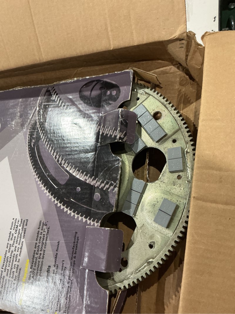 Condition photo showing As Is for tci 399753 chevrolet ls flexplate; small bolt pattern; 168 tooth count; internal balance