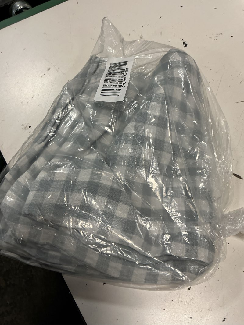 Condition photo showing Good Condition for european linen sham set, king, blue fog gingham